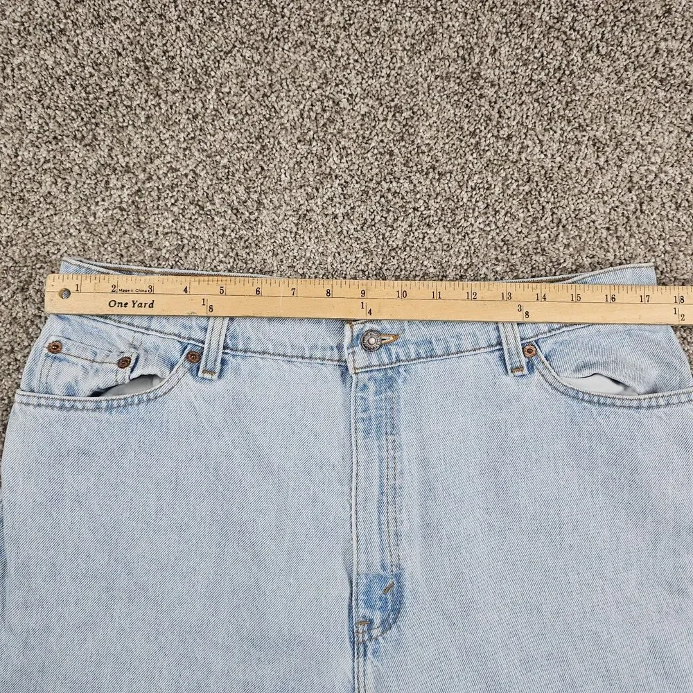 Vintage Levis 522 Jeans Womens 18 35x30 Tapered USA Light Wash High Rise Mom 90s